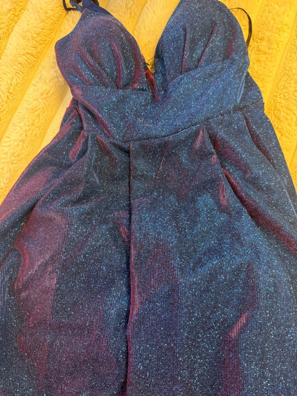 B. Darlin Royal Blue Strapless Evening Dress